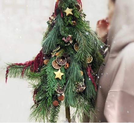 Christmas tree on the leg - natural - 80 cm